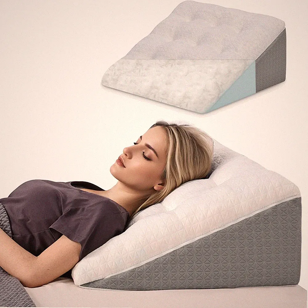 Keilkissen Memory-Schaum orthopädisch Bett Sofa Schlafkissen Reflux