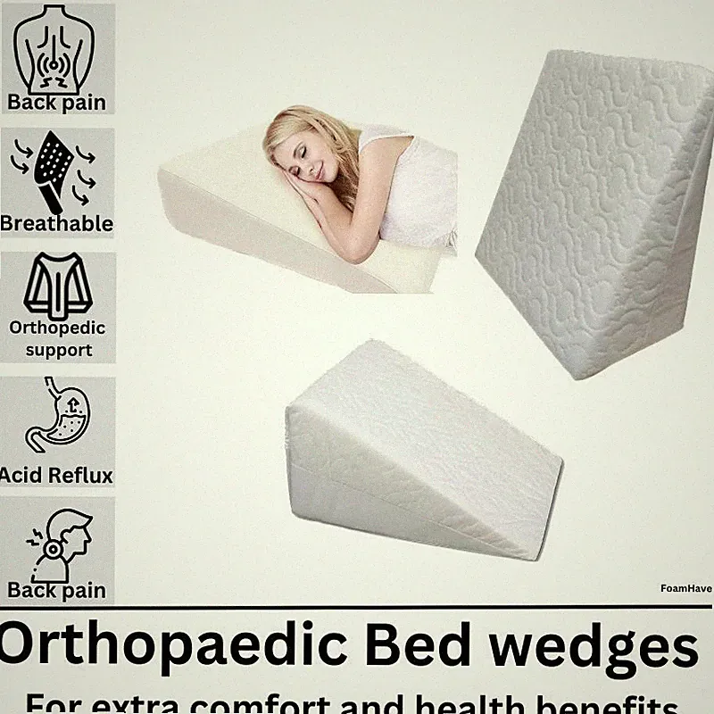 Keilkissen Orthopädisch Bett Ruhe Unterstützung Schmerzlinderung Säurereduz Kissen 2 Größen