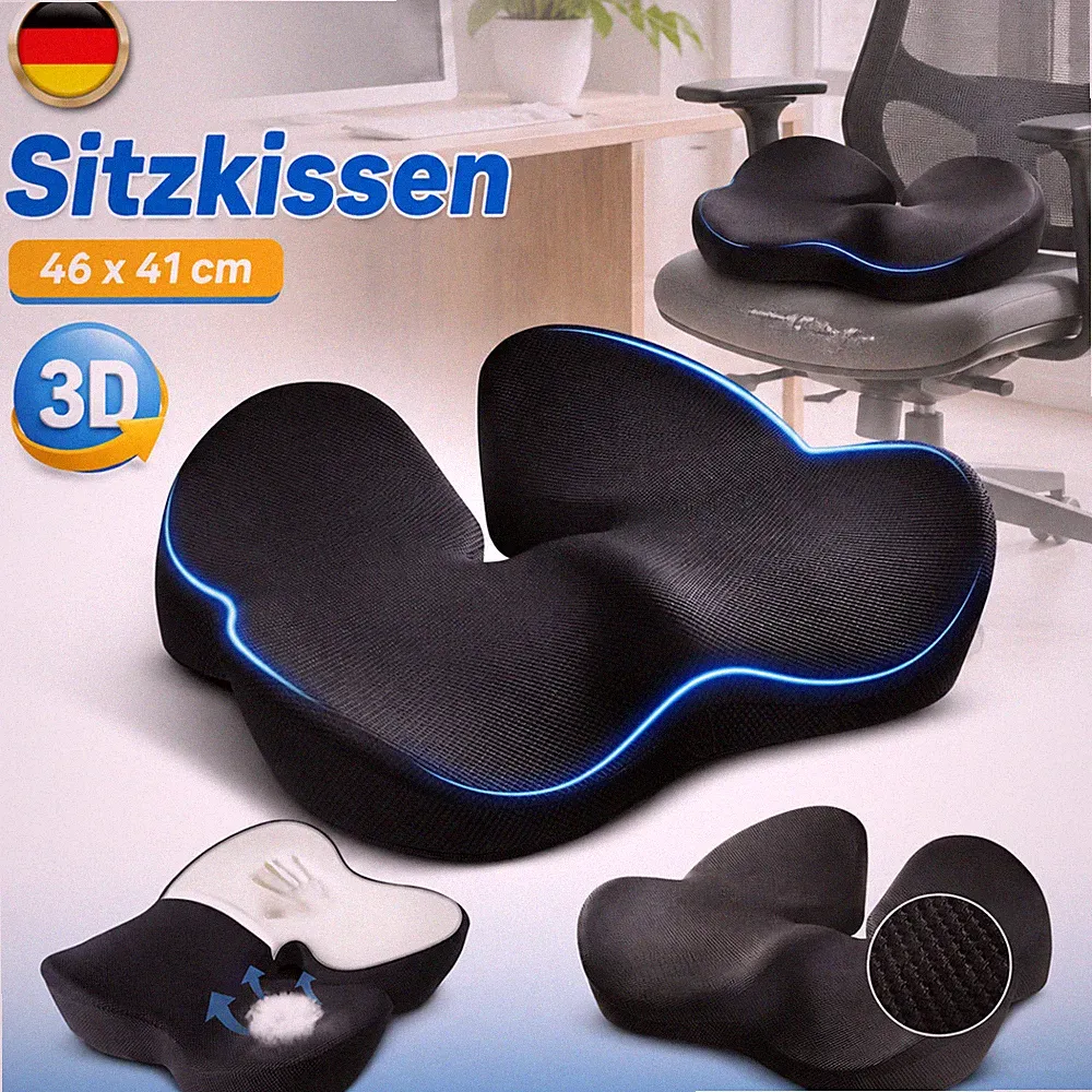 Keilkissen Orthopädisches Sitzkissen Memory Foam Ergonomisches Atmungsaktiv