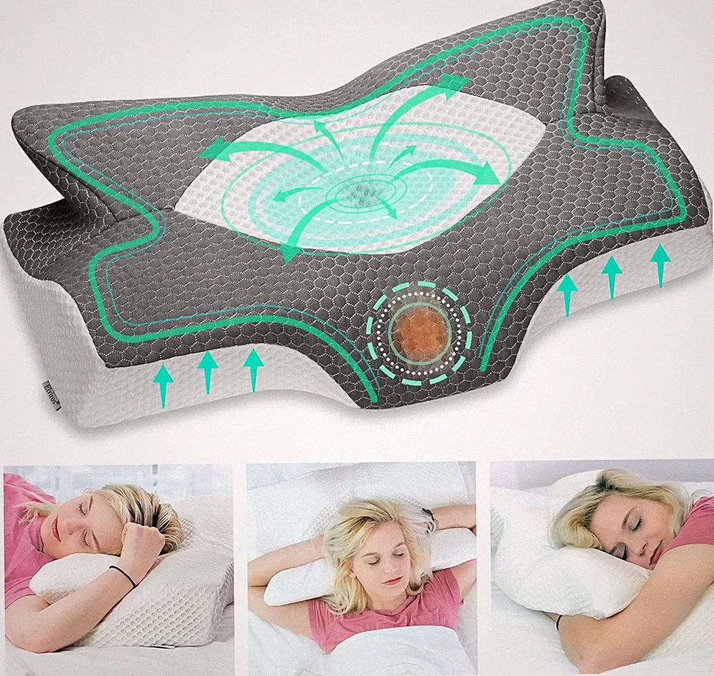 Kissen Aus Memory Foam, Seitenschläferkissen Nackenstützkissen, Kopfkiss