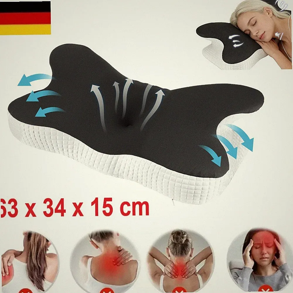 Kissen für Nackenschmerzen Memory Foam Nackenkissen, Ergonomisches Anti Schnarch