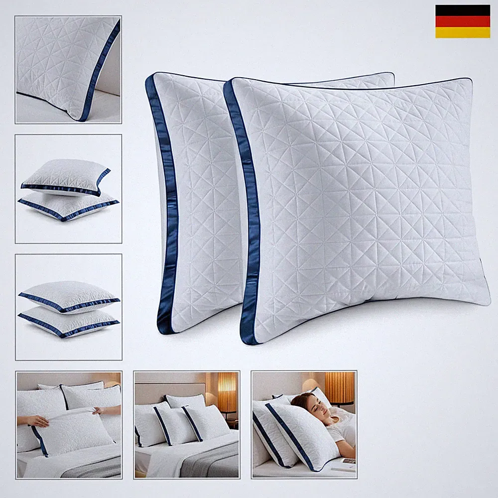 Kissen Kopfkissen 80X80 Cm 2Er Set,2X Orthopädisches Seitenschläferkissen Nacken