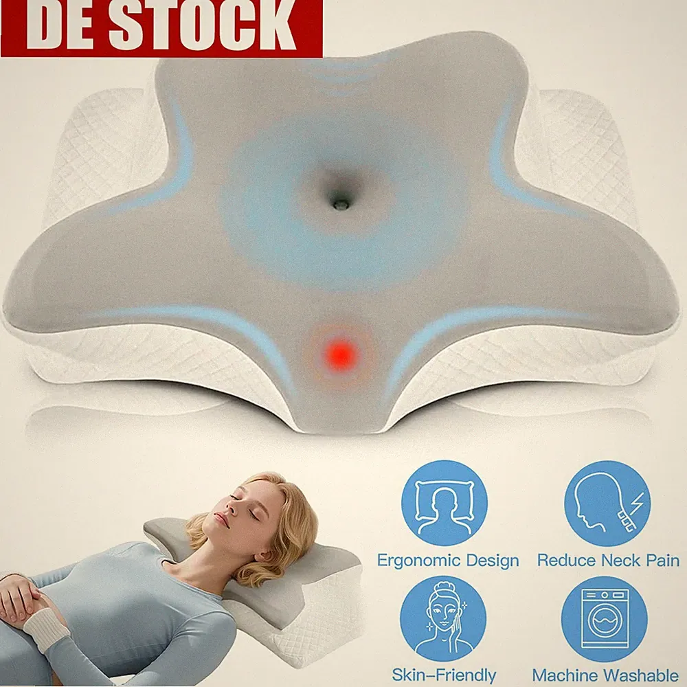 Kissen nackenkissen Orthopädisch Waschbar für Seiten-, Rücken- und Bauchschläfer