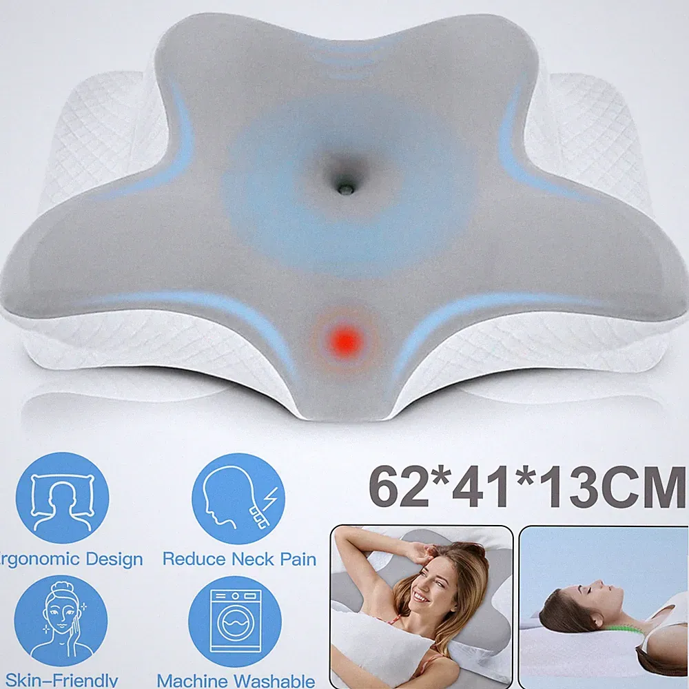 Kissen Nackenstützkissen Orthopädisch Memory Schaum Schmerzen für Seitenschläfer