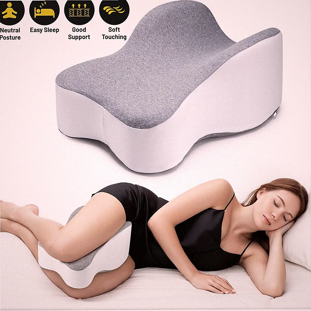 Kniekissen Beinkissen Orthopädisches Memory Schaum Beinkissen für Seitenschläfer