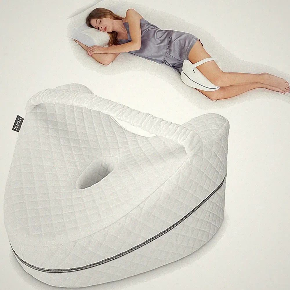 Kniekissen, Ergonomisch, Memory Foam, Orthopädisch, Seitenschläfer, waschbar