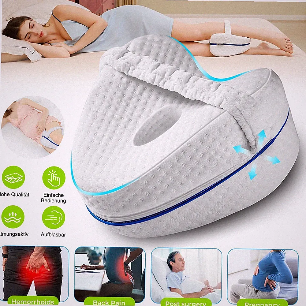 Kniekissen Ergonomisches Beinkissen Memory-Schaum Orthopädisches Memory Foam