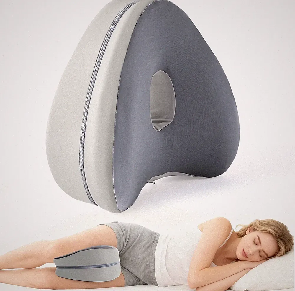 Kniekissen für Seitenschläfer Beinkissen Ergonomisch Dunkelgrau | Knie Seiten...