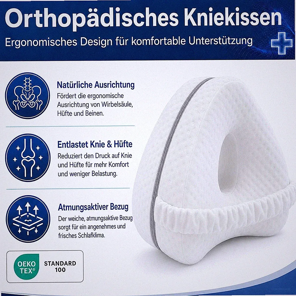 Kniekissen für Seitenschläfer, Beinkissen, Memory Foam Seitenschläfer Kissen,...
