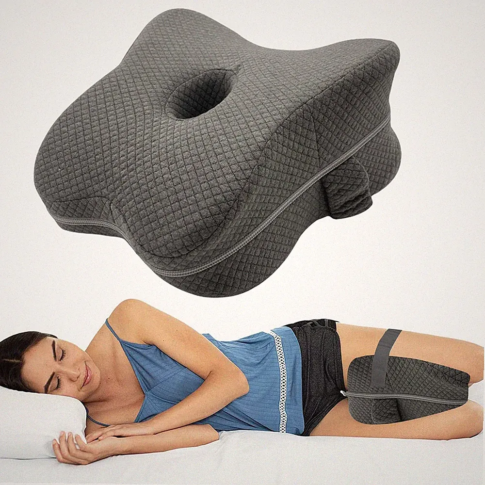 Kniekissen für Seitenschläfer Memory Foam Beinkissen, Orthopädisches Kissen f...