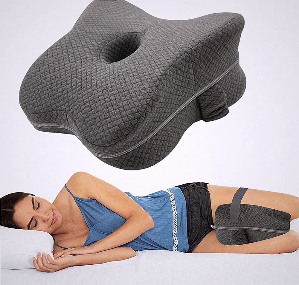 Kniekissen für Seitenschläfer: Memory Foam Beinkissen, Orthopädisches Kissen für