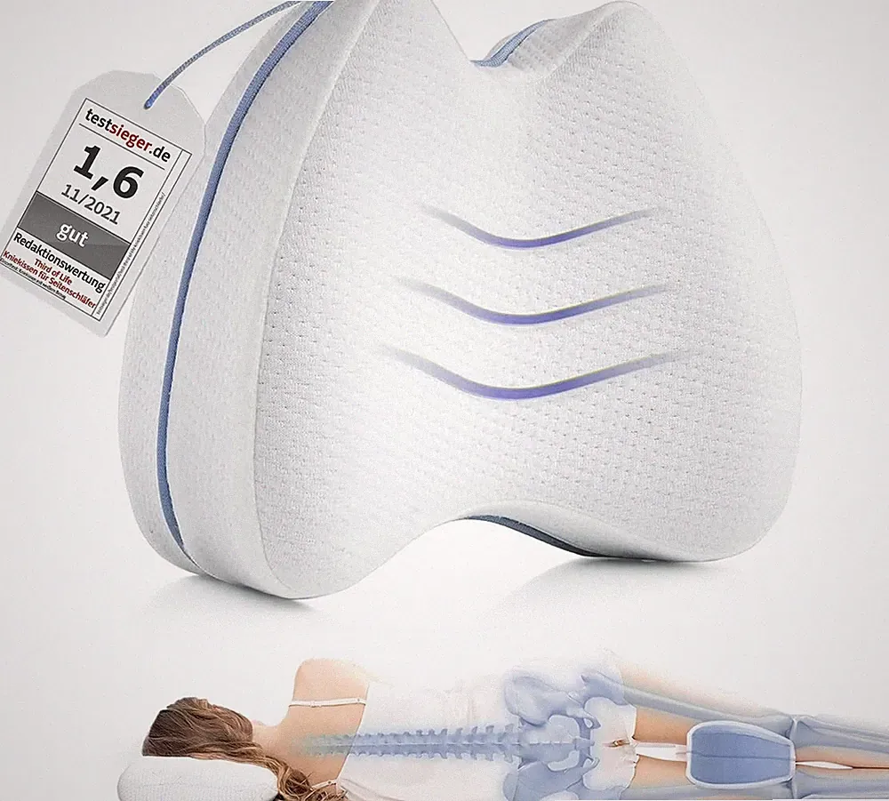 Kniekissen für Seitenschläfer, Orthopädisches Bein-Kissen für eine optimale Sch