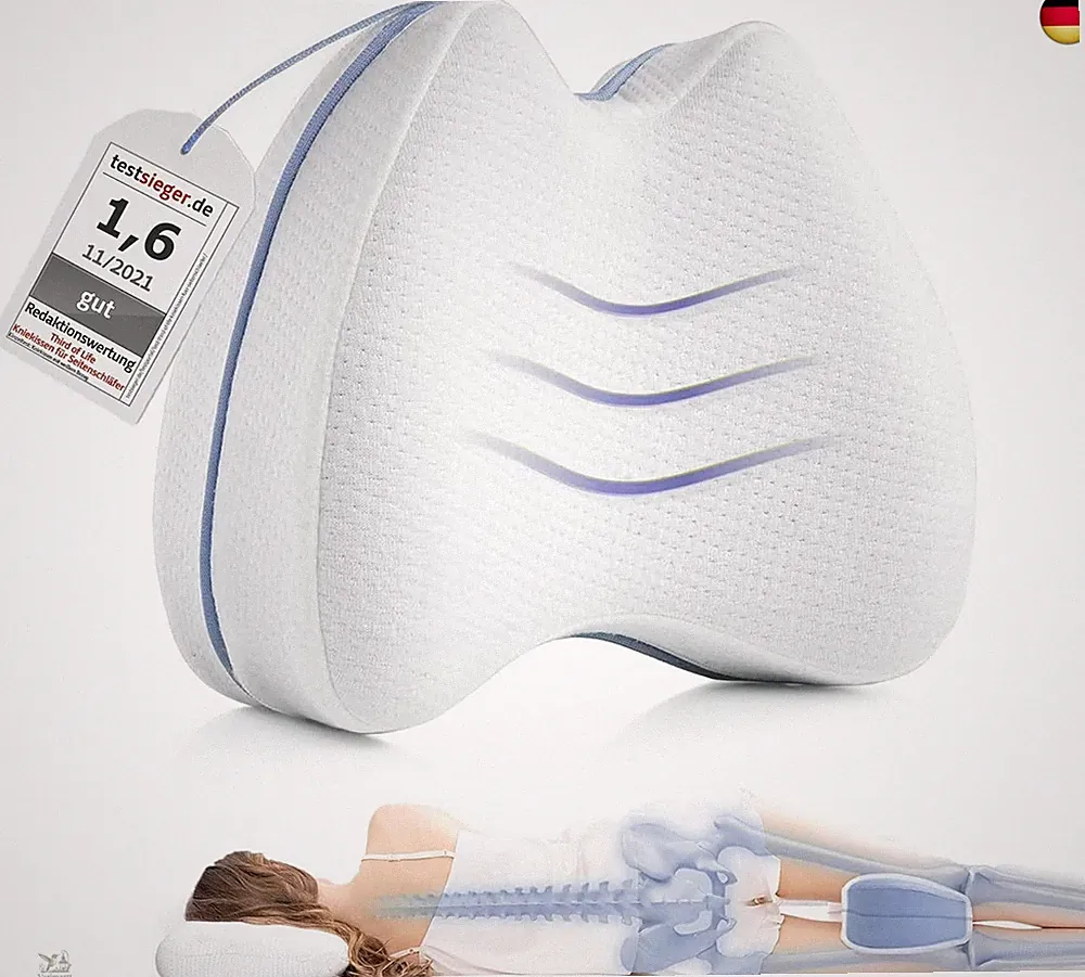 Kniekissen für Seitenschläfer, Orthopädisches Bein-Kissen für eine optimale Sch