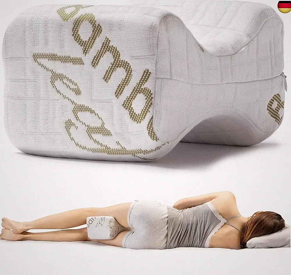 Kniekissen für Seitenschläfer Orthopädisches Beinkissen aus Memory Foam Kissen f
