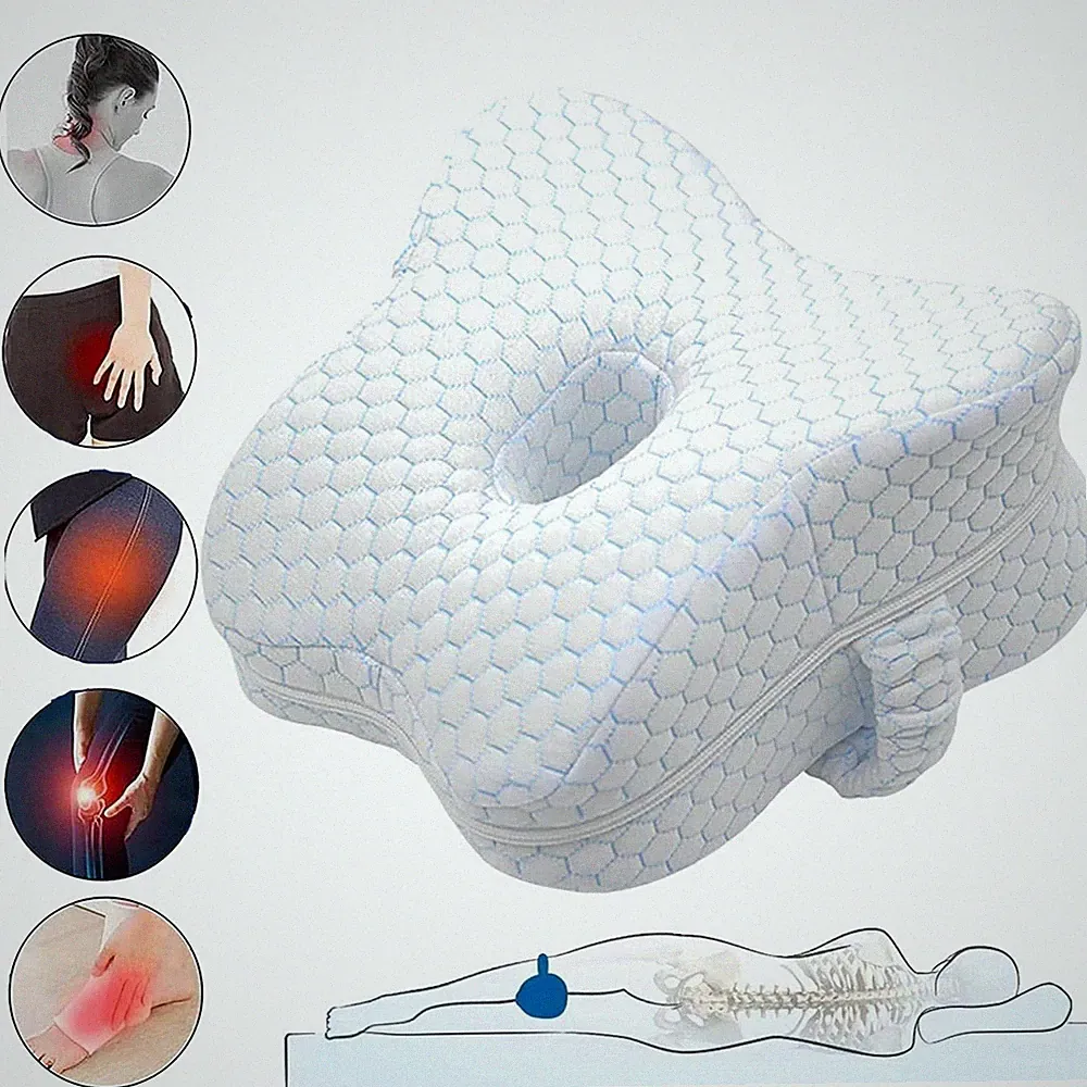 Kniekissen für Seitenschläfer Orthopädisches Beinkissen Memory Foam Kniekissen