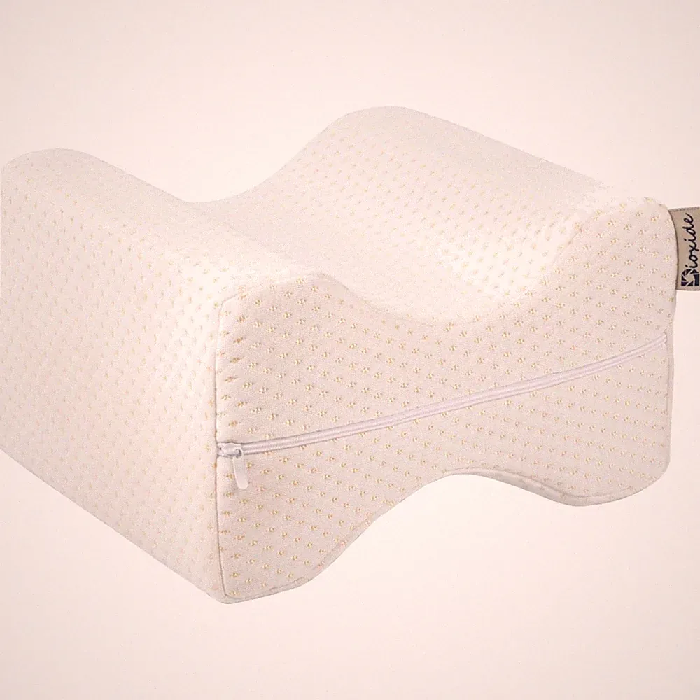 Kniekissen für Seitenschläfer Weiß | Ergonomisches Memory Foam Hüftkissen