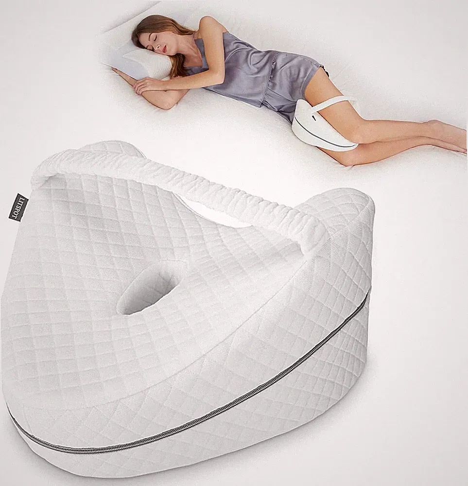 Kniekissen Memory Foam Ergonomisch Seitenschläferkissen Orthopädisch 20x15cm Bla