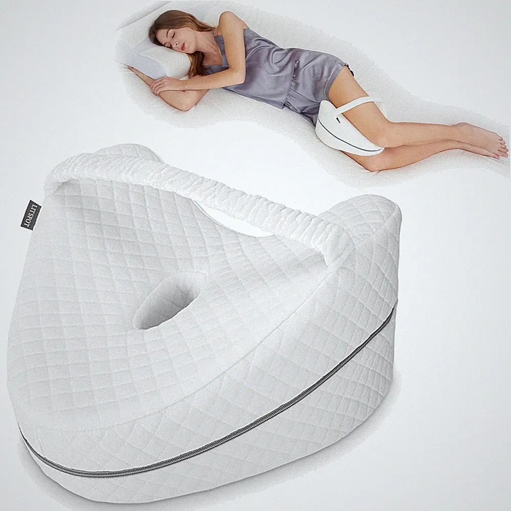 Kniekissen Memory Foam Ergonomisch Seitenschläferkissen Orthopädisch Beinkissen