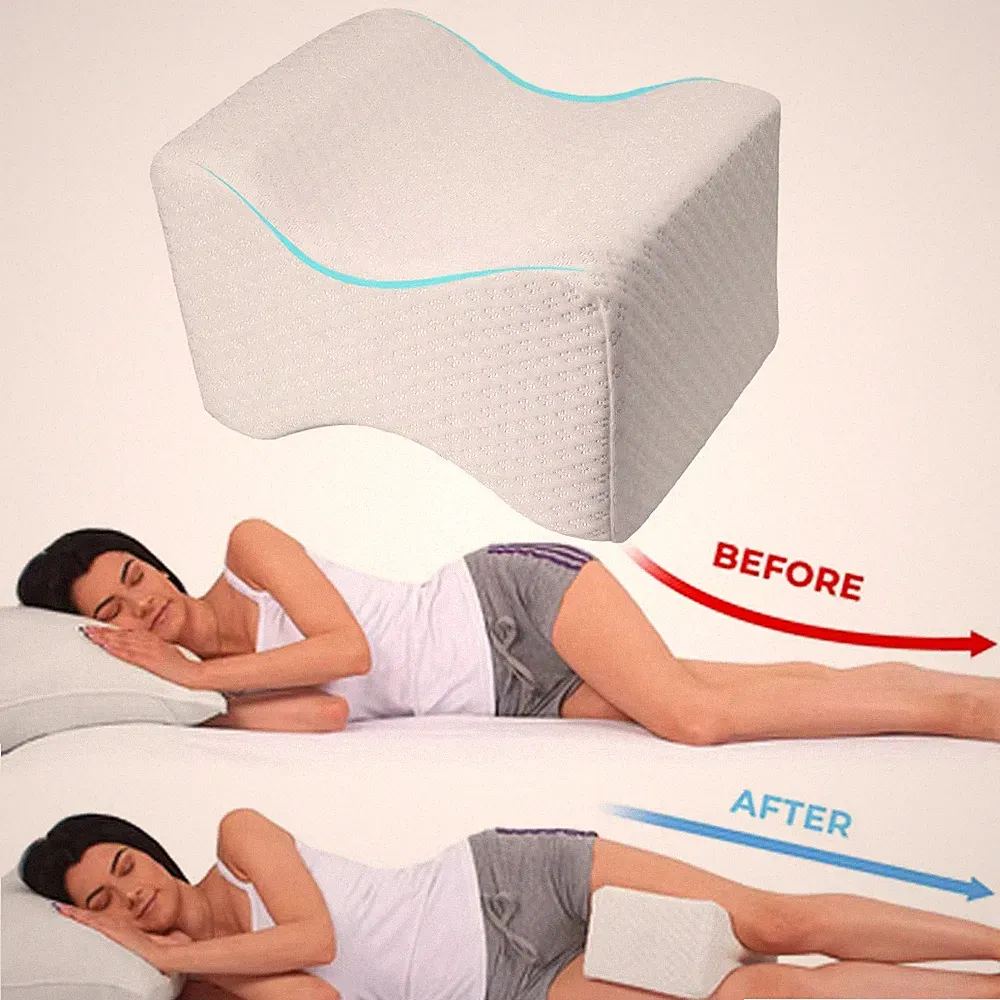 Kniekissen Memory Foam Ischias Orthopädisch Rückenstütze Schwangerschaft