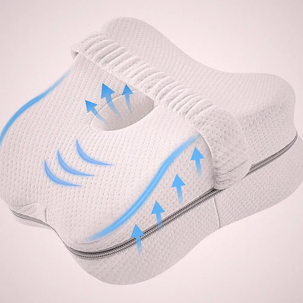 Kniekissen Memory Foam Seitenschläfer orthopädisch waschbar Schwangerschaft