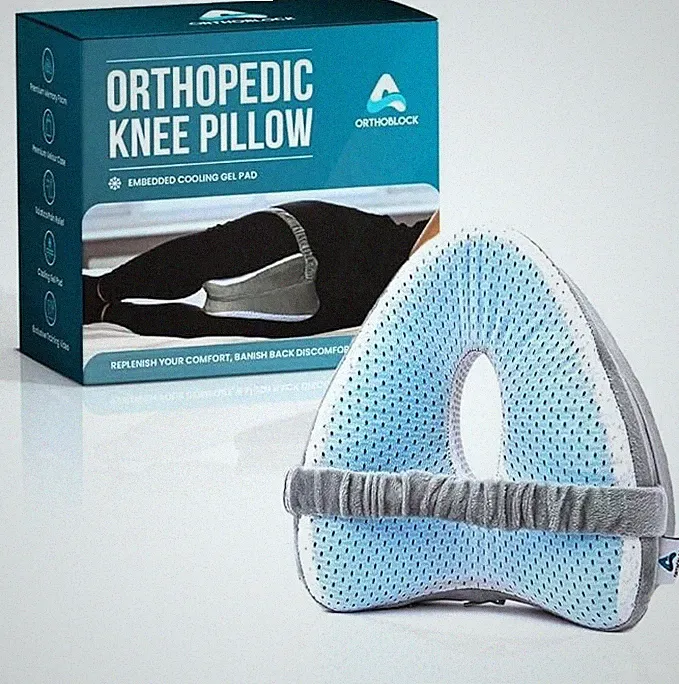 Kniekissen mit Osteopath Gesundheits- und Wellnessratgeber, Samthülle mit Kühlung C