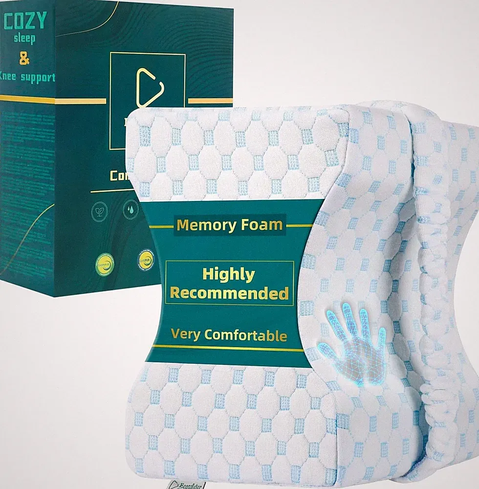 Kniekissen Orthopädisch Ergonomisch Memory Foam Seitenschläferkissen mit Gurt