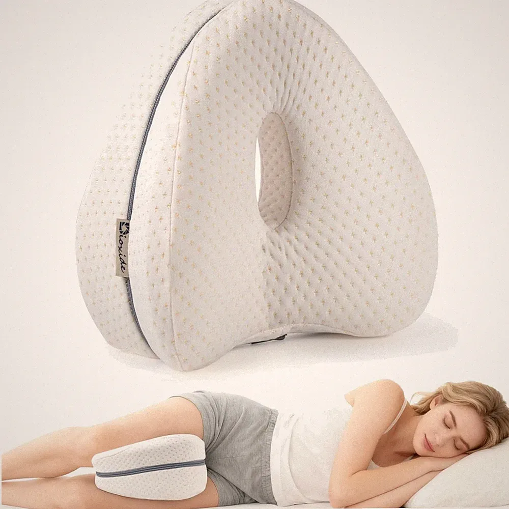 Kniekissen Seitenschläfer, Memory Foam, orthopädisch, ergonomisch, für Rücken