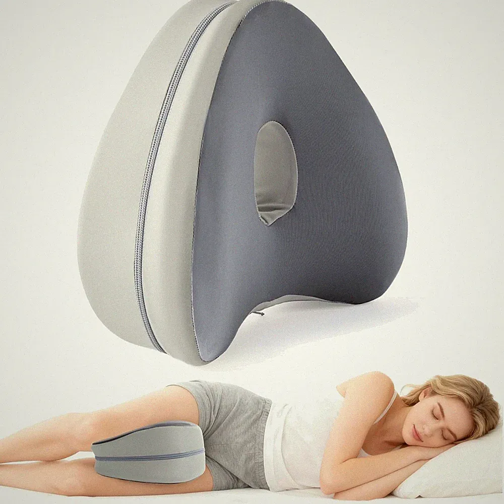 Kniekissen Seitenschläfer Memory Foam orthopädisch Herzform