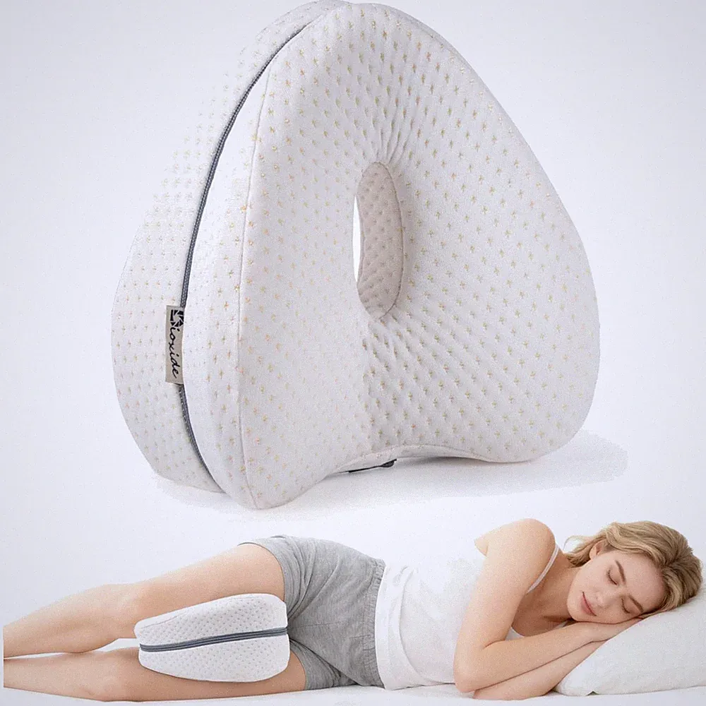 Kniekissen Seitenschläfer Memory Foam orthopädisch Schlafkissen