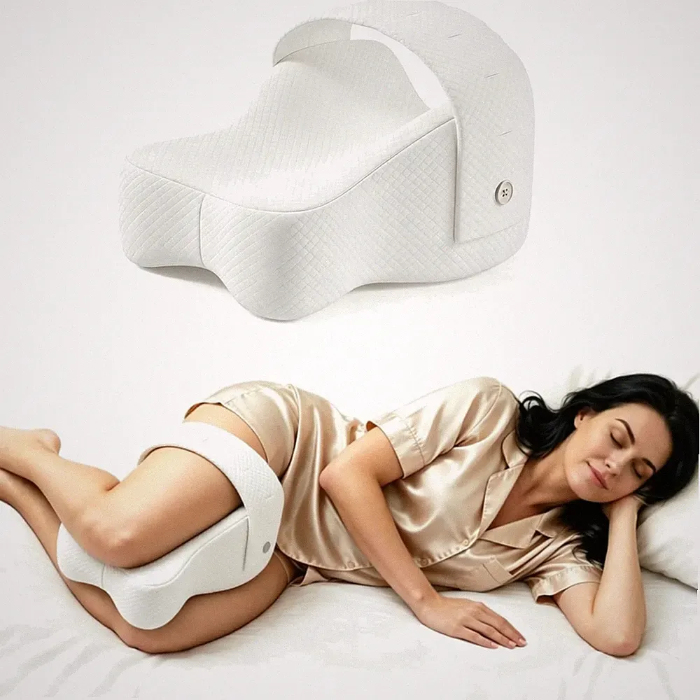 Kniekissen Seitenschläfer orthopädisch Memory Foam Beinkissen Gurt