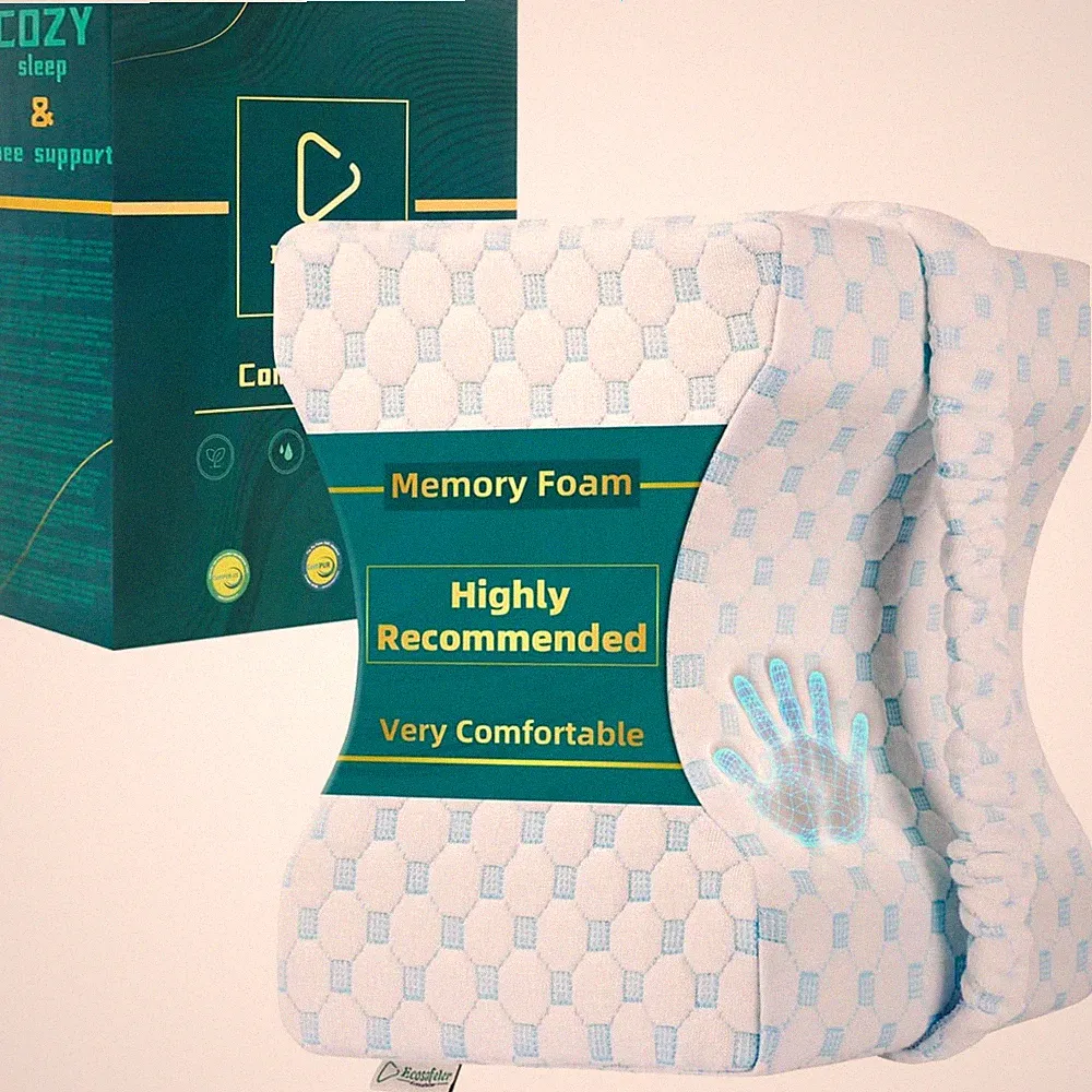 Kniekissen Seitenschläfer Orthopädisch Memory Schaum abnehmbarer Bezug