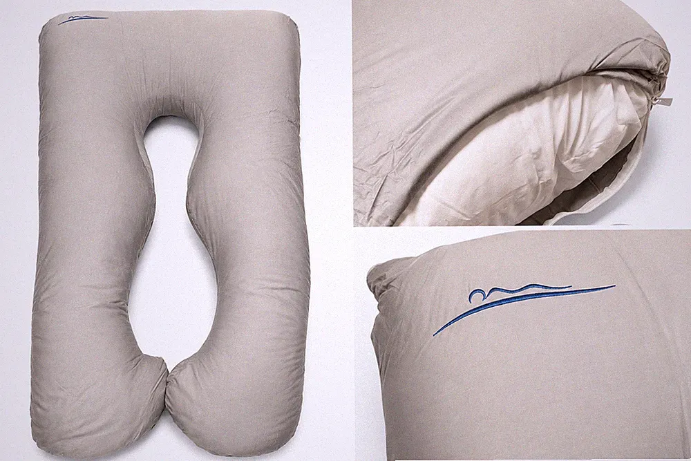 KomfortKissen Premium – Ergonomisches Körperkissen in der Farbe Grau 150x100cm