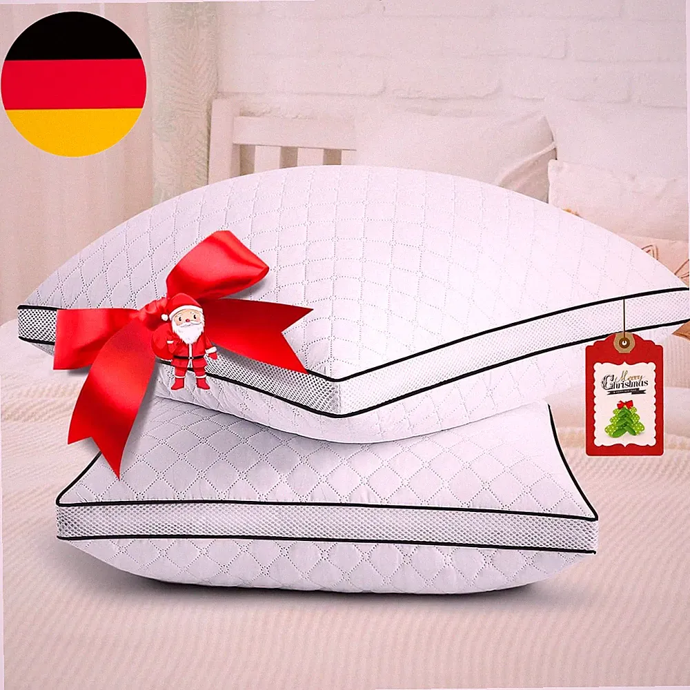 Kopfkissen 80X80 Cm 2Er Set, Orthopädisches Seitenschläferkissen Mit Premium Fül