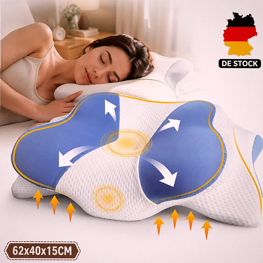 Kopfkissen Memory Foam 62 x 40 cm Nackenkissen Für Seitenschläfer Ergonomisches