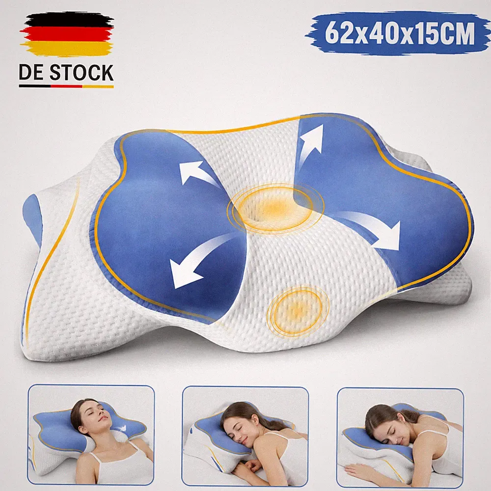 Kopfkissen Memory Foam Ergonomisches Für Rückenschläfer Orthopädisches Kissen