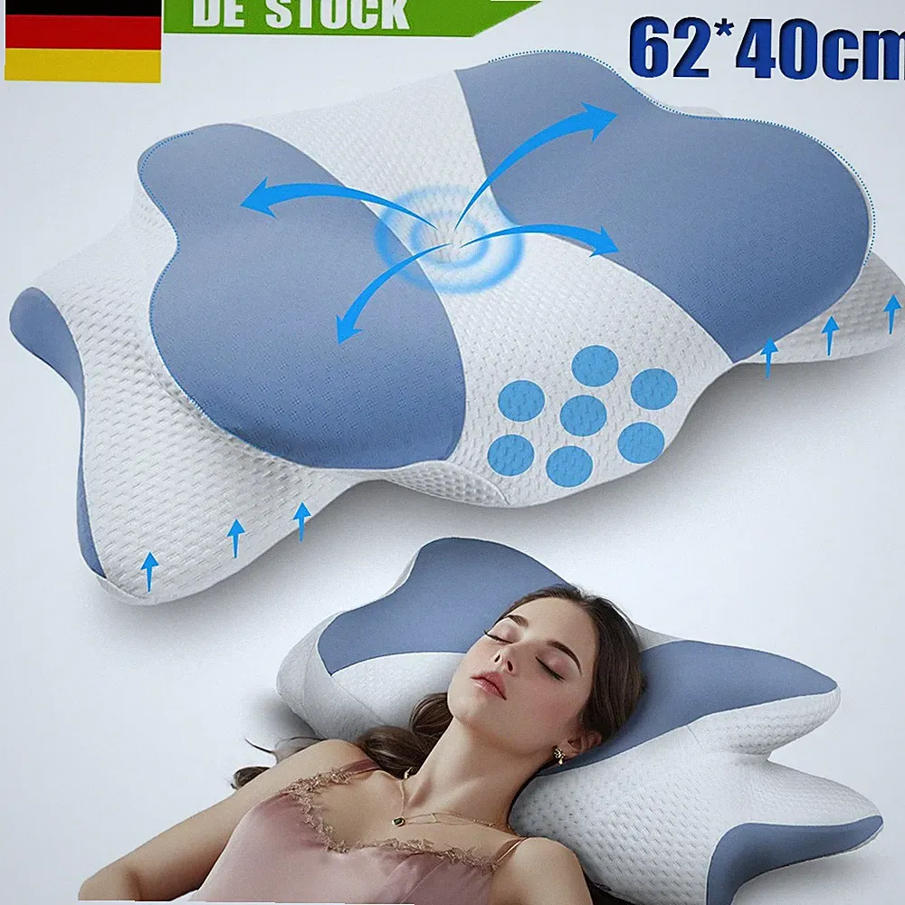 Kopfkissen Memory Foam Kissen Nackenstützkissen Orthopädisches Kissen (66x40cm)