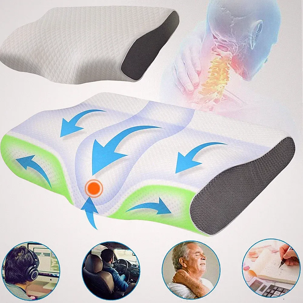 Kopfkissen Memory Foam Kissen Nackenstützkissen Schlafkissen für Seitenschläfer