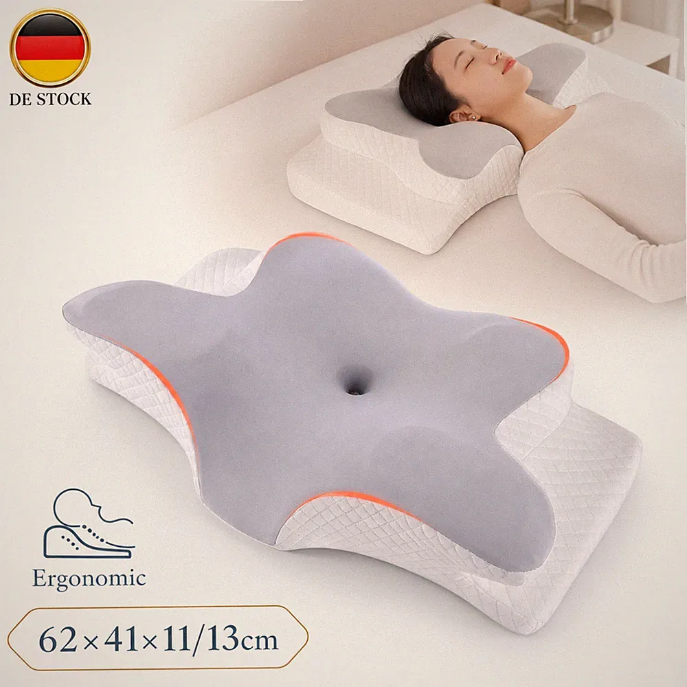 Kopfkissen Memory Foam Kissen Nackenstützkissen Seitenschläfer kissen 41x62cm