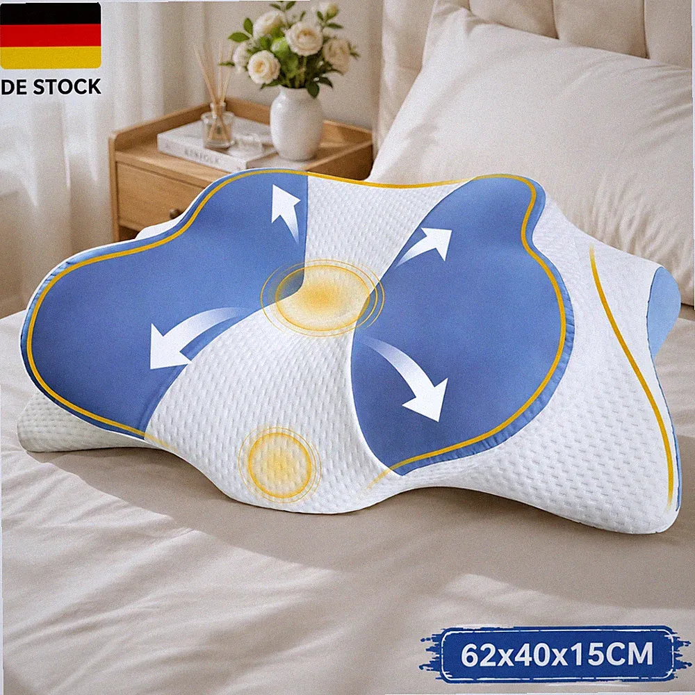 Kopfkissen Memory Foam Orthopädisch Für Bauchschläfer Ergonomisches Schlafkissen