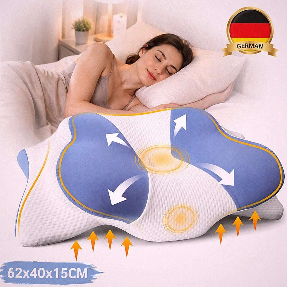 Kopfkissen Memory Foam Schmetterlingskontur Nackenkissen Für Rückenschläfer