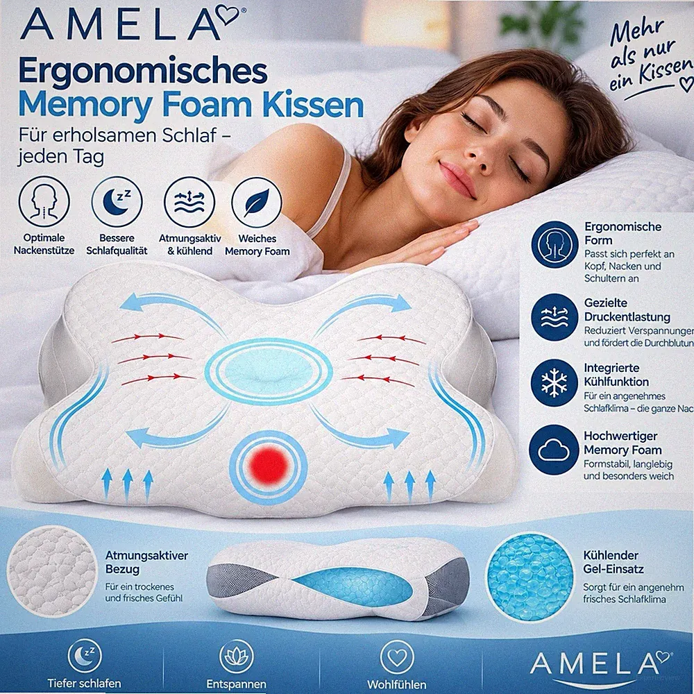 Kopfkissen Memory Schaum Kissen Orthopädisches Kissen Schlafkissen Nackenkissen