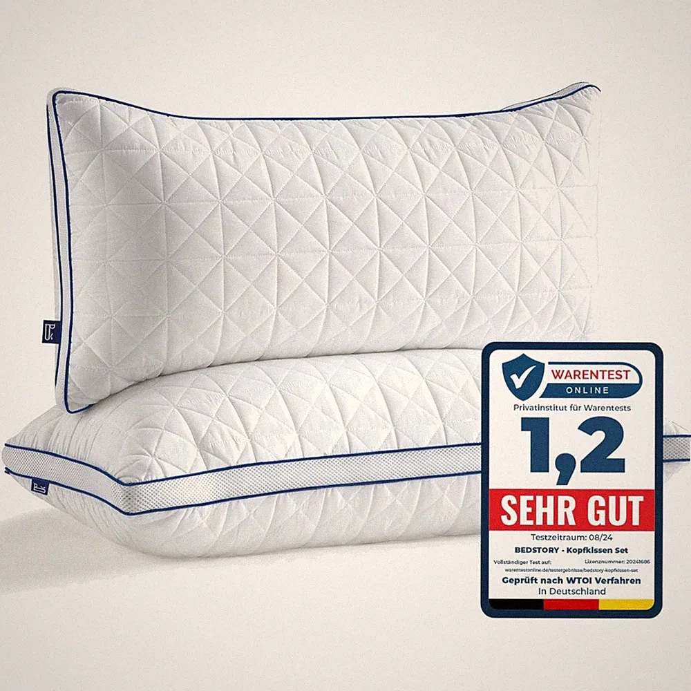 Kopfkissen Mikrofaser 40x80 Set allergikerwaschbar atmungsaktiv orthopädisch