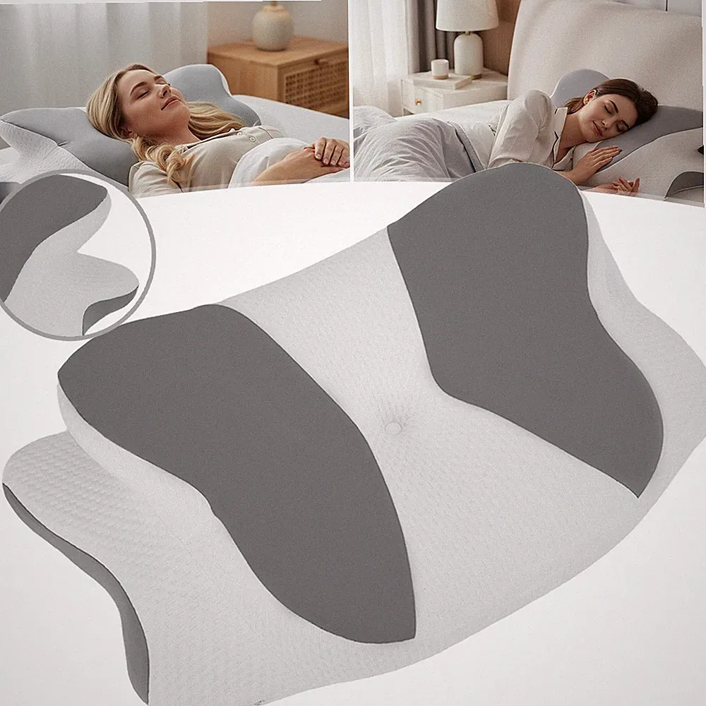 Kopfkissen Nackenkissen Bauchschläferkissen Schlafkissen Memory Foam für Seiten