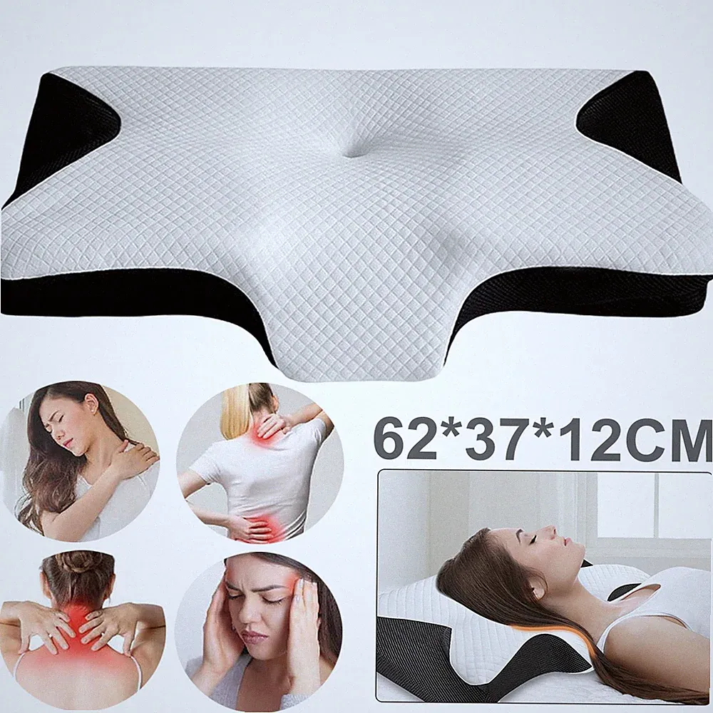 Kopfkissen Nackenkissen Memory Schaum Abnehmbar für Seiten Rücken Bauchschläfer