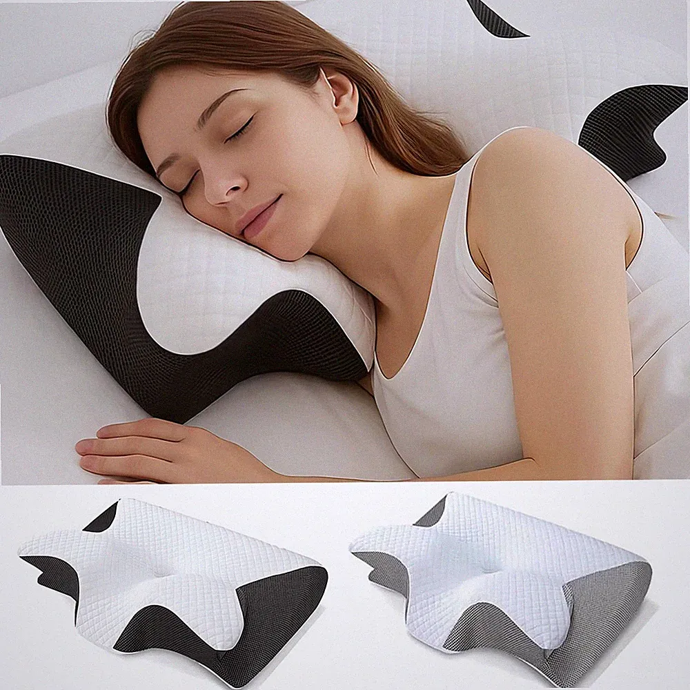 Kopfkissen Nackenschmerzen Memory Foam 2 Höhen orthopädisch Seitenschläfer DE