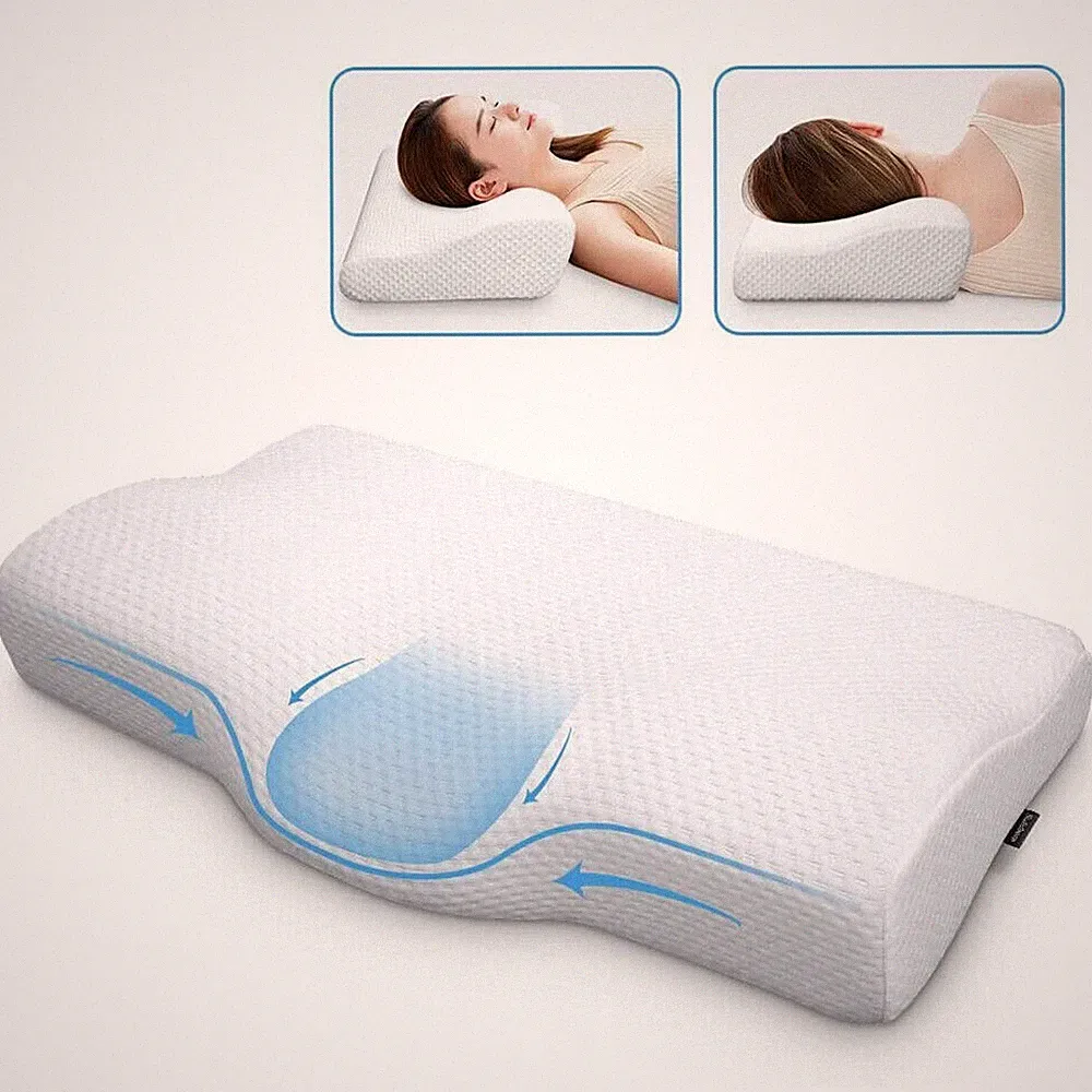 Kopfkissen Nackenstützkissen Orthopädisches Nackenkissen Gel Foam Kissen 50x30cm