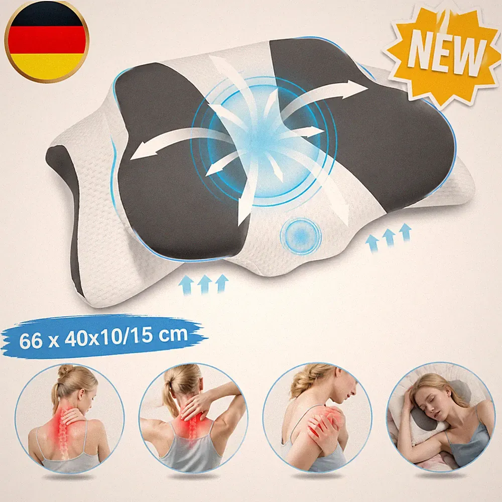 Kopfkissen Orthopädisches Nackenstützkissen Höhenverstellbar Memory Foam Kissen