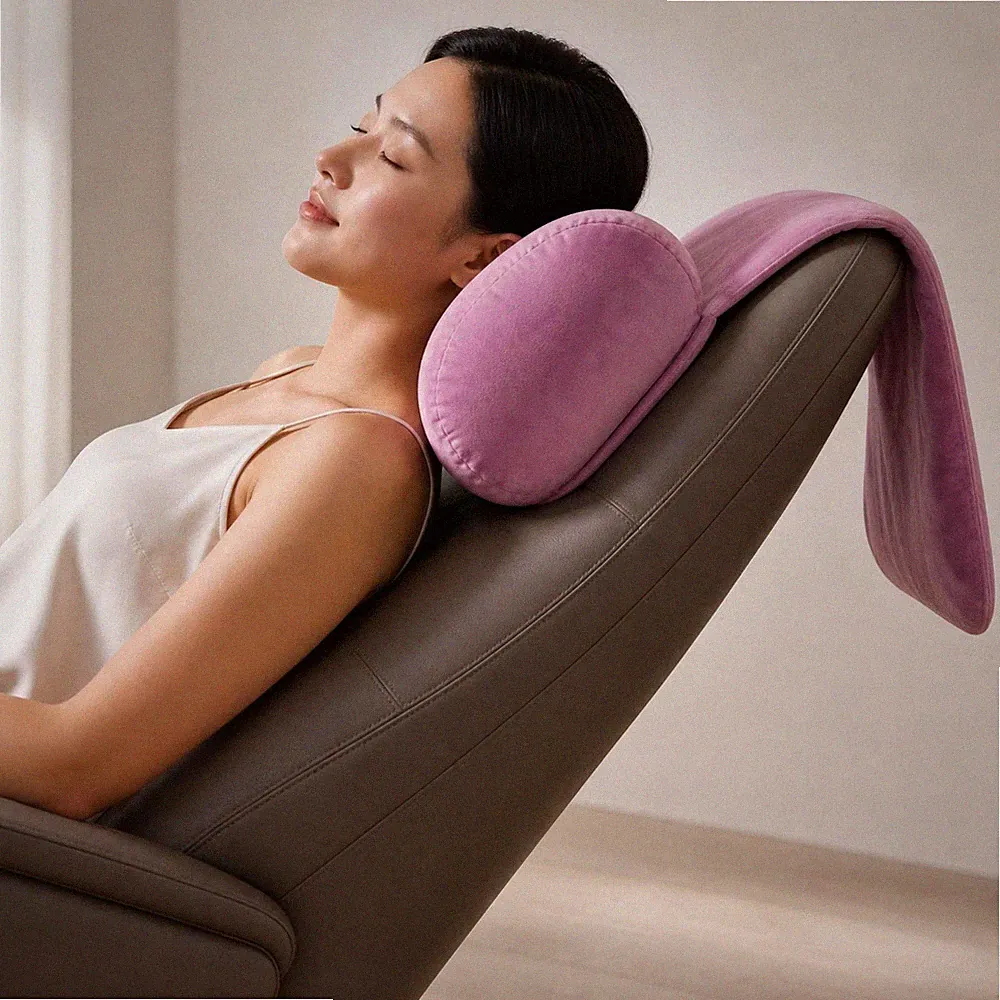 Kopfstützenkissen verdeckte Tasche Nackenstützkissen Loungesessel