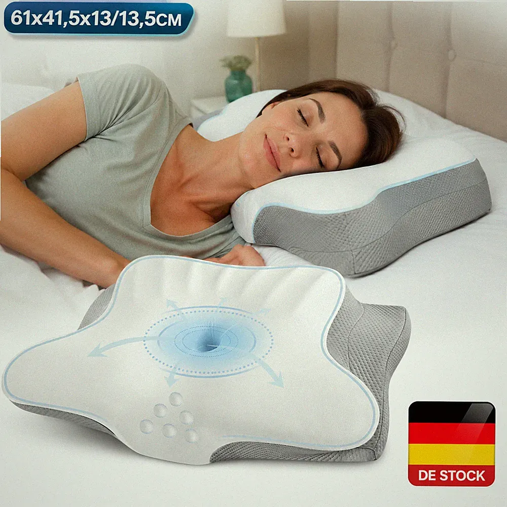 Kühlend Kopfkissen Memory Nackenkissen Ergonomisches Design Orthopädisches DE