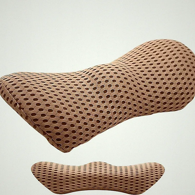 Lendenkissen aus Memory Foam BRAUN - Orthopädisches Rückenkissen zum Schlafen